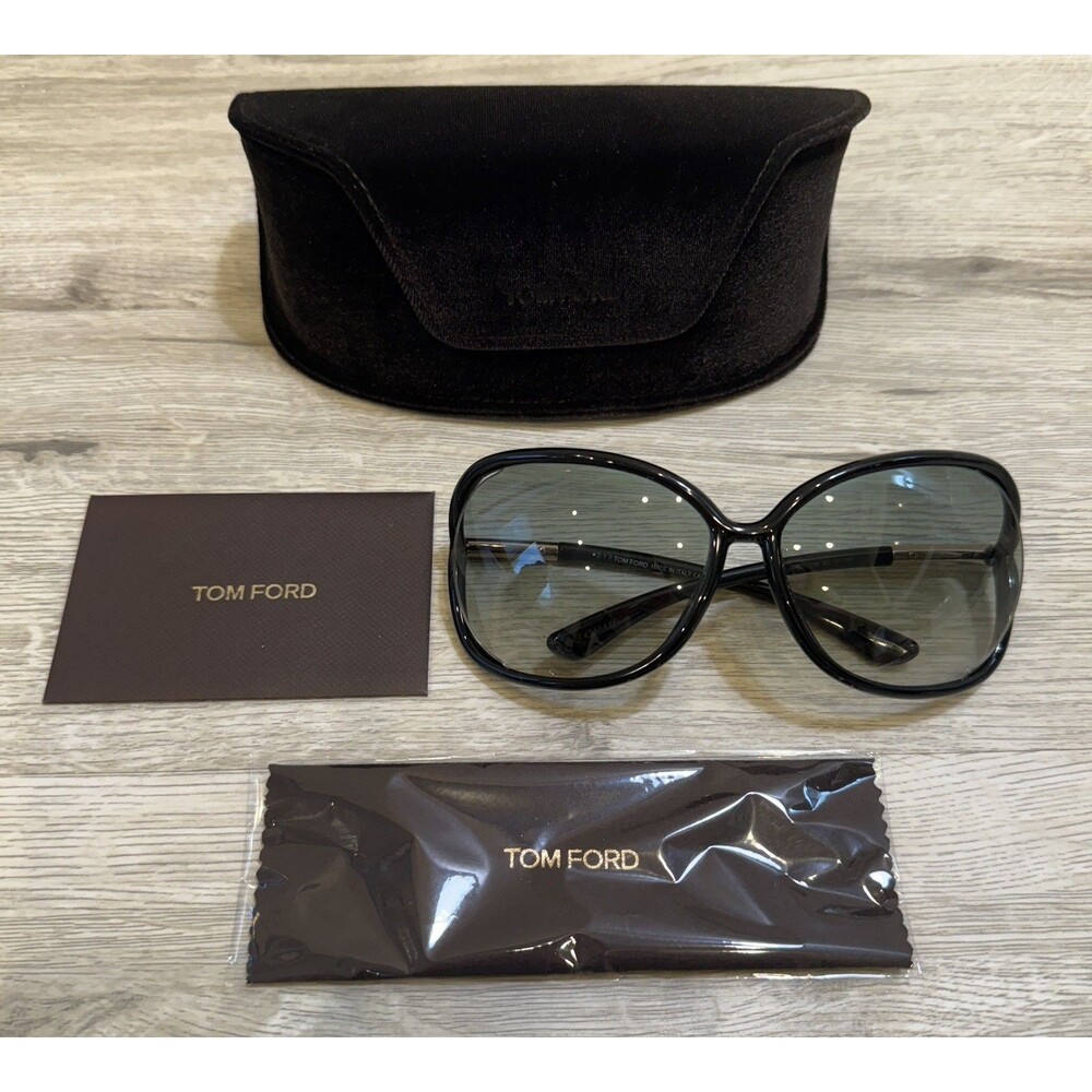 Authentic Tom Ford Sunglasses TF76 Raquel 199 63mm Black Grey Gradient Lens Gold
